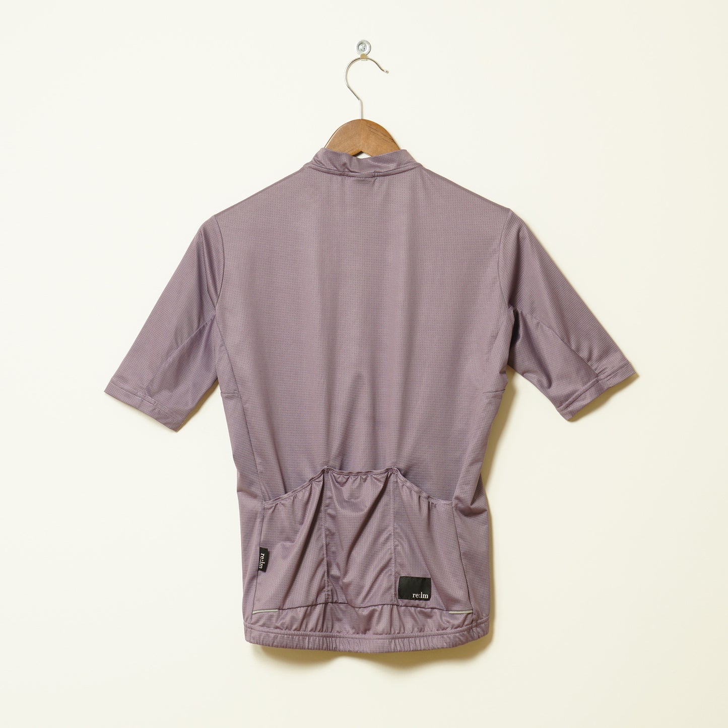 Back of women's grape R-series Relm Cycling jersey