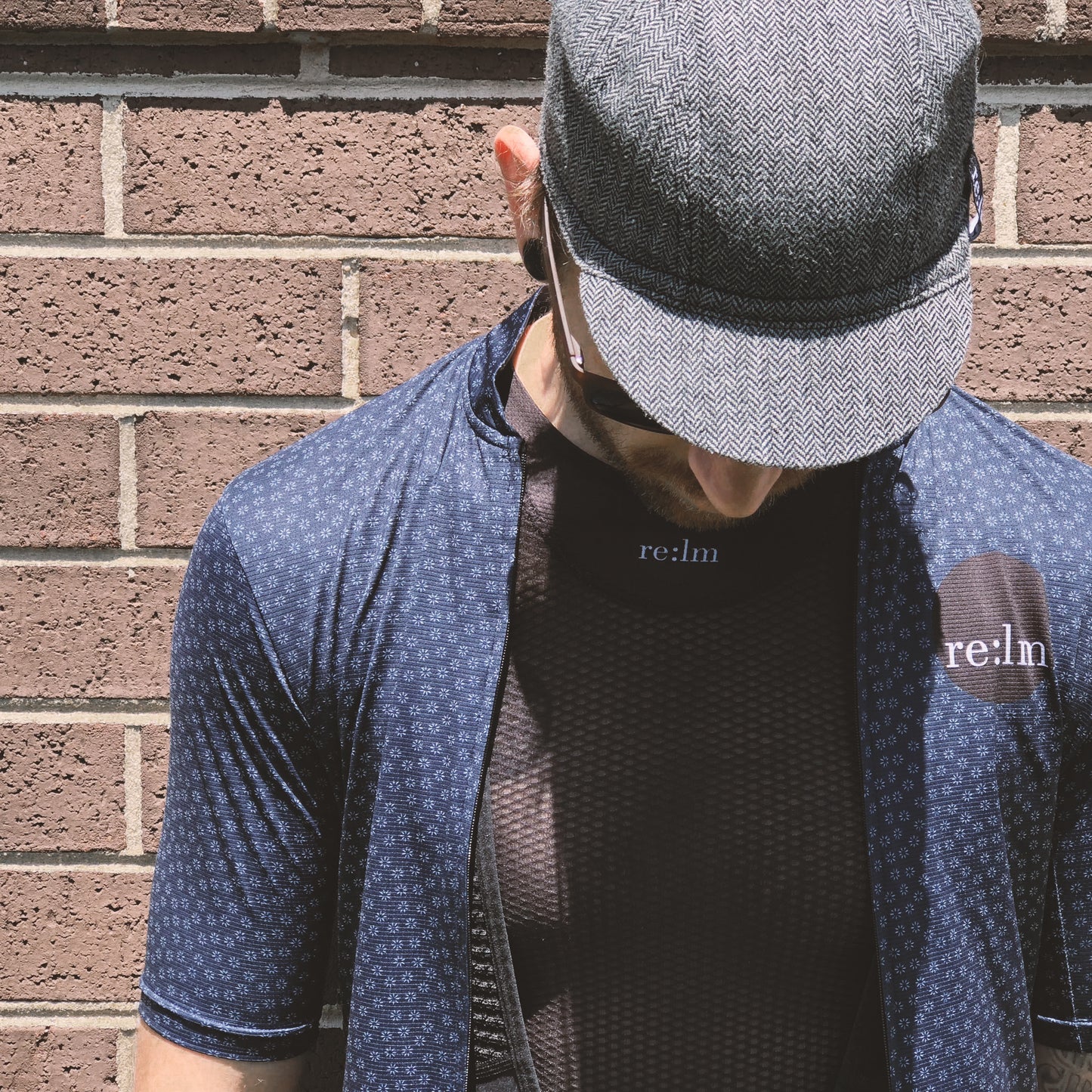 Man waring Relm Cycling sleeveless base layer black